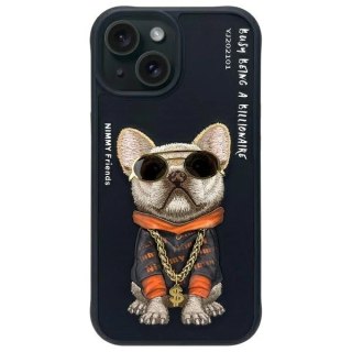 Etui Nimmy Glasses Cool Dog na iPhone 15 - czarne
