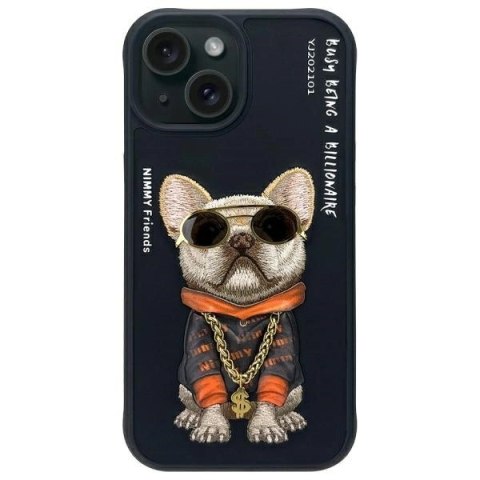 Etui Nimmy Glasses Cool Dog na iPhone 15 - czarne
