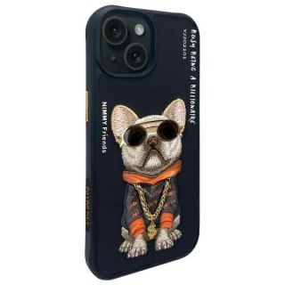 Etui Nimmy Glasses Cool Dog na iPhone 15 - czarne