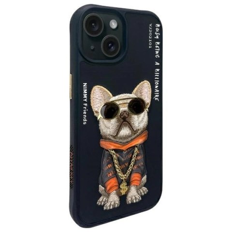 Etui Nimmy Glasses Cool Dog na iPhone 15 - czarne