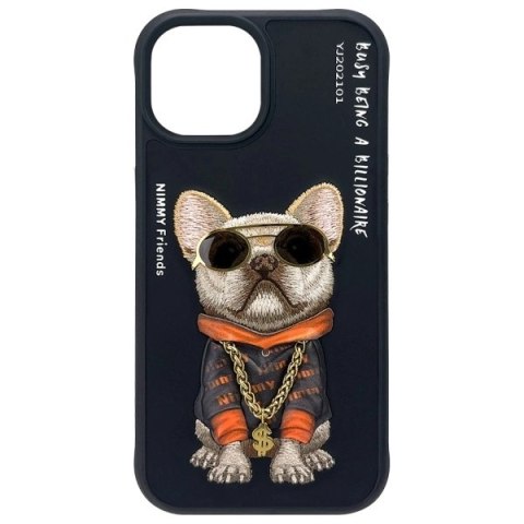 Etui Nimmy Glasses Cool Dog na iPhone 15 - czarne