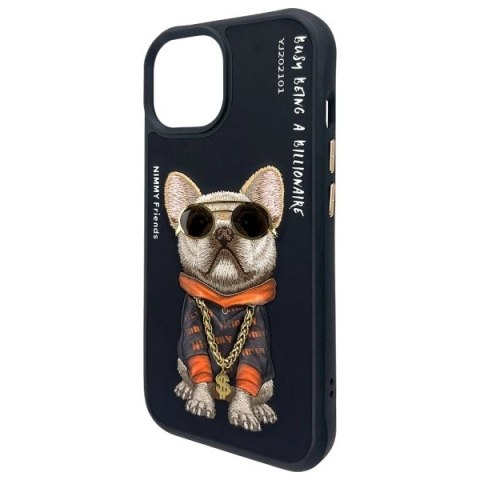 Etui Nimmy Glasses Cool Dog na iPhone 15 - czarne