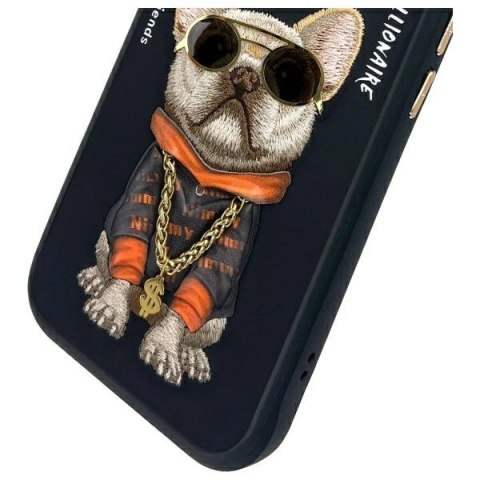 Etui Nimmy Glasses Cool Dog na iPhone 15 - czarne