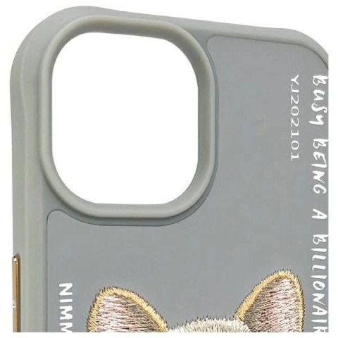 Etui Nimmy Glasses Cool Dog na iPhone 15 -szare