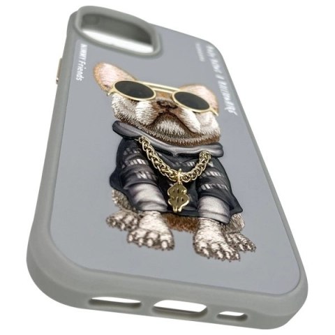 Etui Nimmy Glasses Cool Dog na iPhone 15 -szare