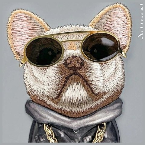 Etui Nimmy Glasses Cool Dog na iPhone 15 -szare