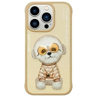 Etui Nimmy Glasses Cool na iPhone 15 Pro - beżowe