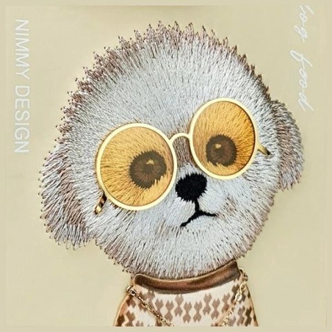 Etui Nimmy Glasses Cool na iPhone 15 Pro - beżowe