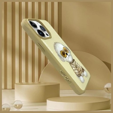 Etui Nimmy Glasses Cool na iPhone 15 Pro - beżowe