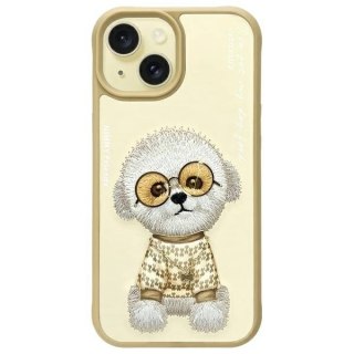 Etui Nimmy Glasses Cool na iPhone 15 - beżowe