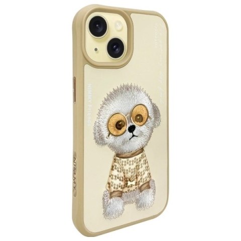 Etui Nimmy Glasses Cool na iPhone 15 - beżowe