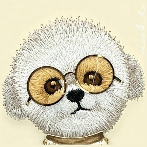 Etui Nimmy Glasses Cool na iPhone 15 - beżowe