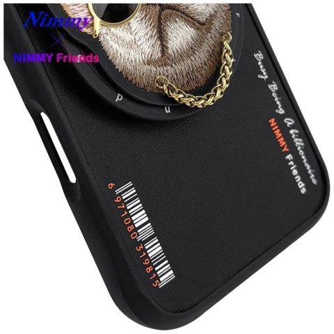 Etui Nimmy Glasses Cool nag MagSafe na iPhone 16 - czarne