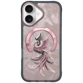 Etui Nimmy Magnetic Fantasy Animal MagSafe na iPhone 16 - różowo-złote
