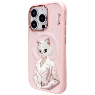 Etui Nimmy Magnetic fashion cute pet MagSafe na iPhone 16 Pro Max - różowe