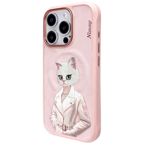 Etui Nimmy Magnetic fashion cute pet MagSafe na iPhone 16 Pro Max - różowe