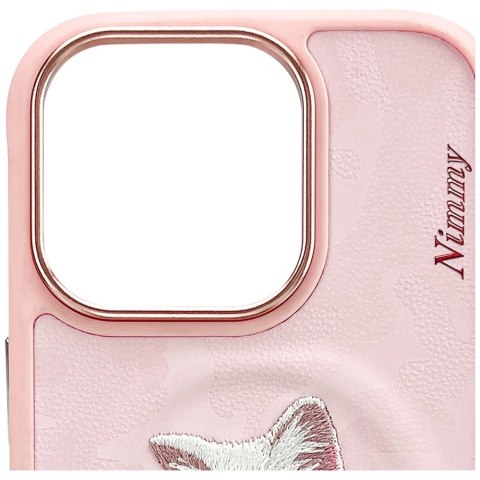 Etui Nimmy Magnetic fashion cute pet MagSafe na iPhone 16 Pro - różowe