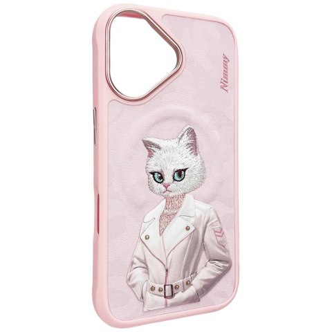 Etui Nimmy Magnetic fashion cute pet MagSafe na iPhone 16 - różowe
