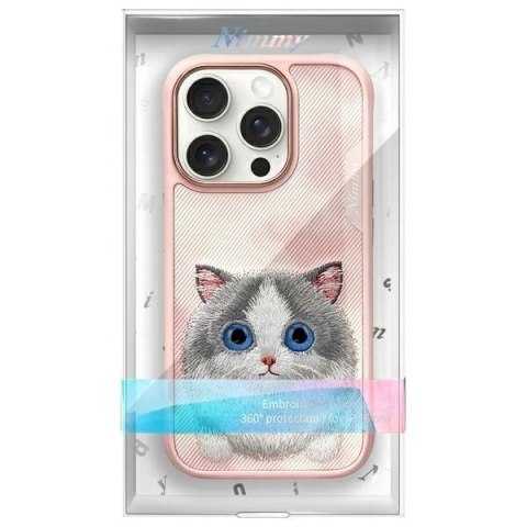 Etui Nimmy Big Eyed Pet 2.0 Cat na iPhone 16 Pro - różowe