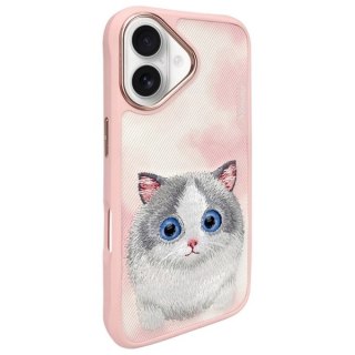 Etui Nimmy Big Eyed Pet 2.0 Cat na iPhone 16 - różowe