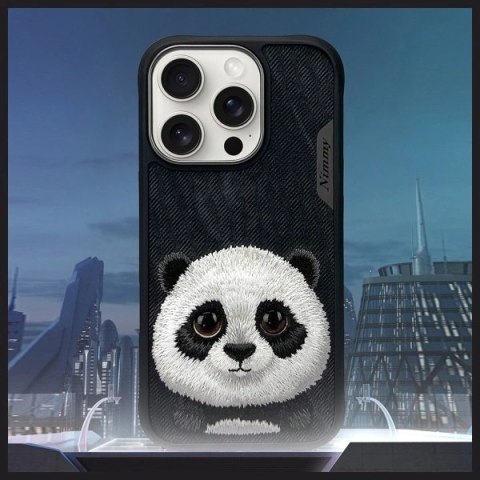 Etui Nimmy Big Eyed Pet 2.0 Panda na iPhone 16 Pro Max - czarne