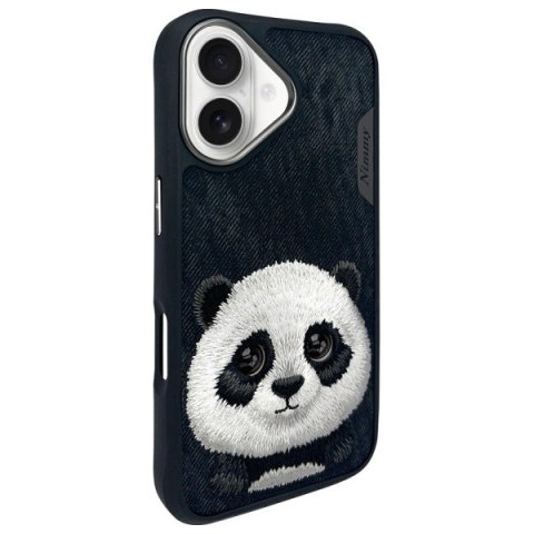 Etui Nimmy Big Eyed Pet 2.0 Panda na iPhone 16 - czarne