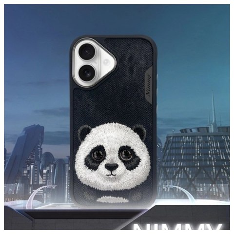 Etui Nimmy Big Eyed Pet 2.0 Panda na iPhone 16 - czarne