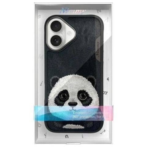 Etui Nimmy Big Eyed Pet 2.0 Panda na iPhone 16 - czarne