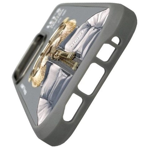 Etui Nimmy Cool&Cute 2.0 Bear na iPhone 16 Pro Max - szare