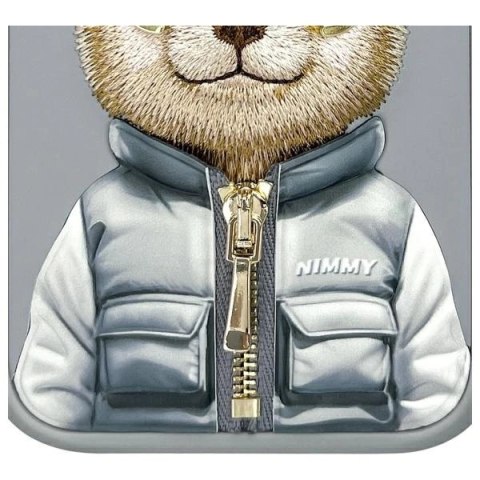 Etui Nimmy Cool&Cute 2.0 Bear na iPhone 16 - szare