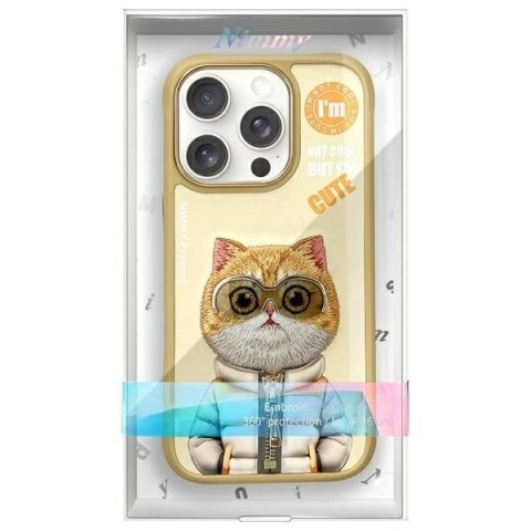 Etui Nimmy Cool&Cute 2.0 Cat na iPhone 16 Pro - zielone
