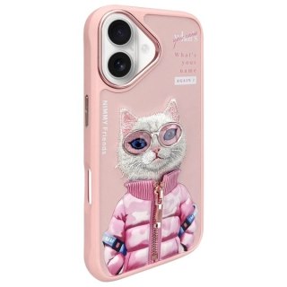 Etui Nimmy Cool&Cute 2.0 Cat na iPhone 16 - różowy