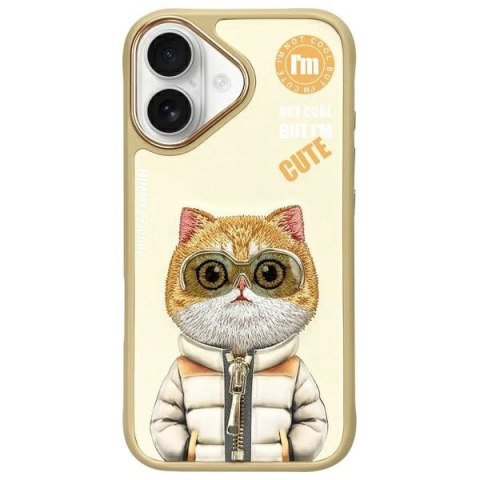 Etui Nimmy Cool&Cute 2.0 Cat na iPhone 16 - zielone