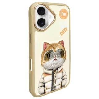 Etui Nimmy Cool&Cute 2.0 Cat na iPhone 16 - zielone