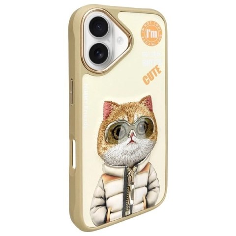 Etui Nimmy Cool&Cute 2.0 Cat na iPhone 16 - zielone