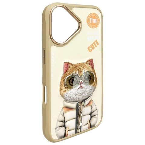 Etui Nimmy Cool&Cute 2.0 Cat na iPhone 16 - zielone