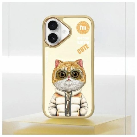 Etui Nimmy Cool&Cute 2.0 Cat na iPhone 16 - zielone