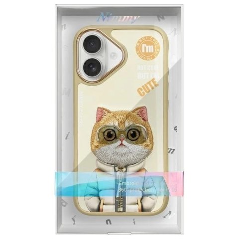 Etui Nimmy Cool&Cute 2.0 Cat na iPhone 16 - zielone