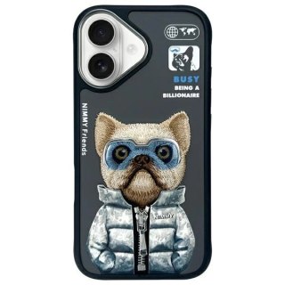 Etui Nimmy Cool&Cute 2.0 Dog na iPhone 16 - czarne