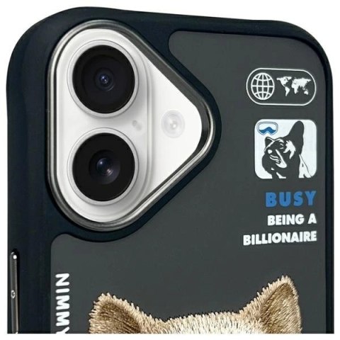 Etui Nimmy Cool&Cute 2.0 Dog na iPhone 16 - czarne