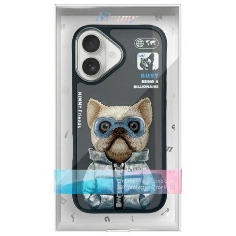 Etui Nimmy Cool&Cute 2.0 Dog na iPhone 16 - czarne