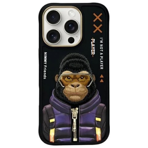 Etui Nimmy Cool&Cute 2.0 Monkey na iPhone 16 Pro Max - czarny