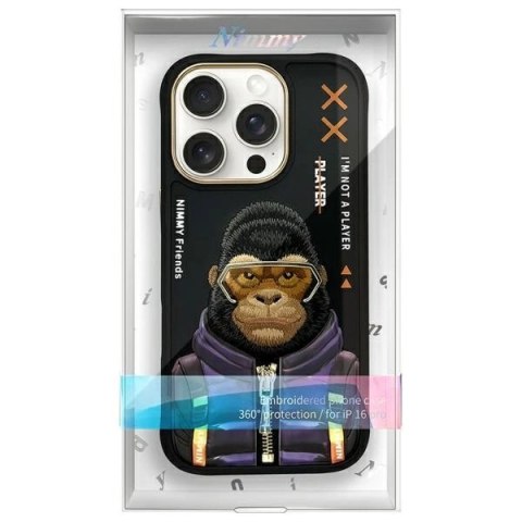 Etui Nimmy Cool&Cute 2.0 Monkey na iPhone 16 Pro Max - czarny