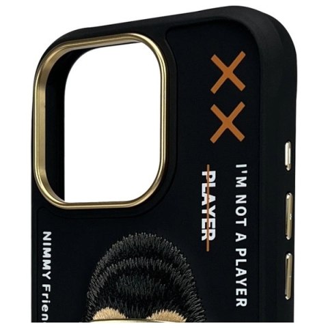 Etui Nimmy Cool&Cute 2.0 Monkey na iPhone 16 Pro - czarne
