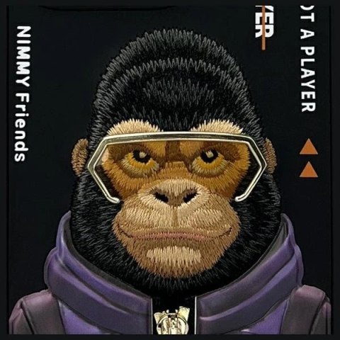 Etui Nimmy Cool&Cute 2.0 Monkey na iPhone 16 Pro - czarne