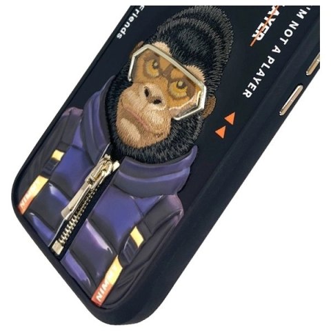 Etui Nimmy Cool&Cute 2.0 Monkey na iPhone 16 - czarne