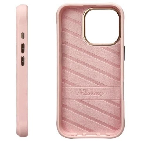 Etui Nimmy Glasses Cool Cat na iPhone 16 Pro - różowe