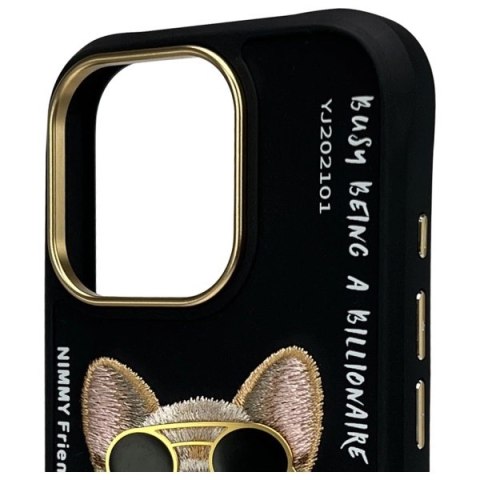 Etui Nimmy Glasses Cool Dog na iPhone 16 Pro Max - czarne