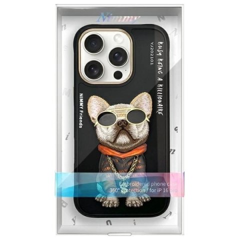 Etui Nimmy Glasses Cool Dog na iPhone 16 Pro Max - czarne
