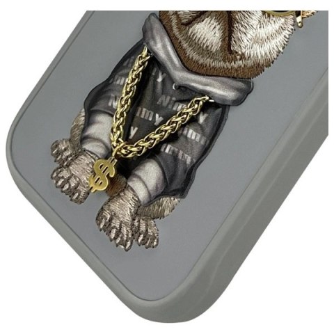 Etui Nimmy Glasses Cool Dog na iPhone 16 Pro Max - szare